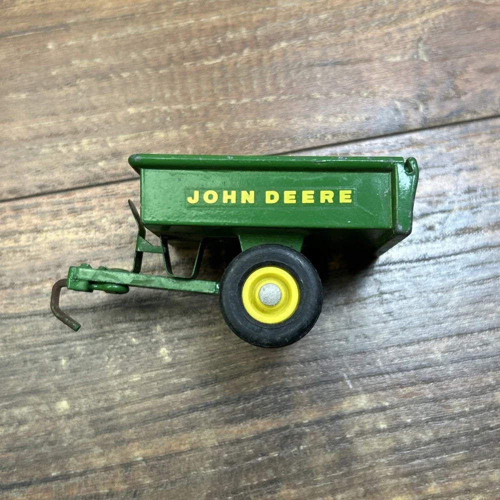Vintage 1960's 70's Ertl John Deere 140 Lawn Garden Tractor W/ Dump Cart 1:16